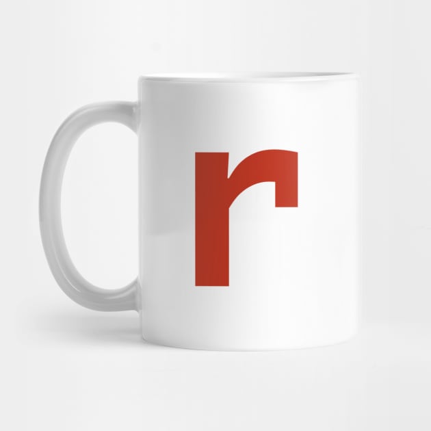 Letter r in Red Text Minimal Typography by ellenhenryart